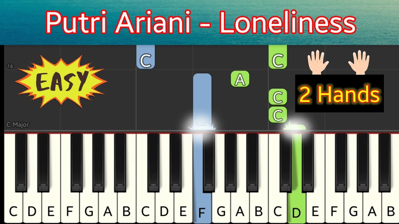 Putri Ariani | Loneliness  | AGT | piano tutorial Level 1 - Easy