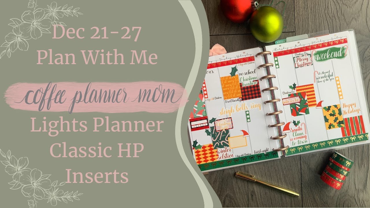 Plan With Me: Christmas Week in Lights Planner Action Happy Planner Inserts