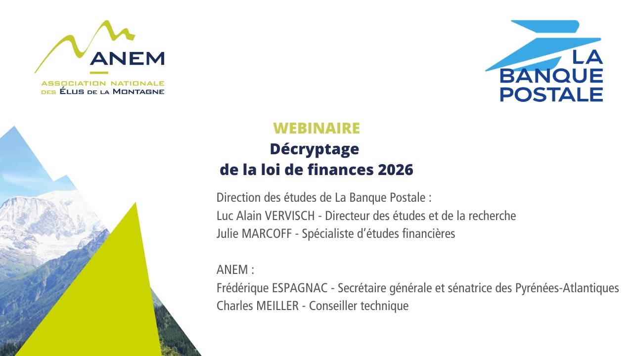 Webinaire ANEM - La Banque postale - Décryptage de la Loi de finances 2026