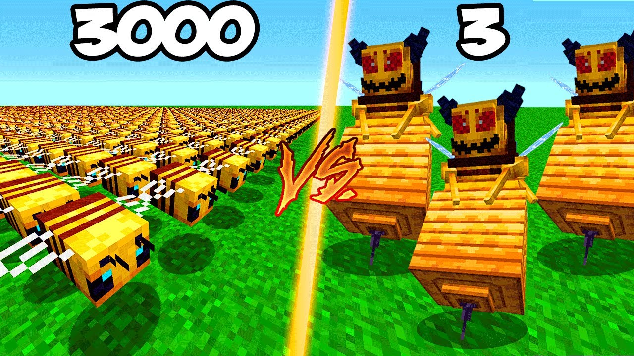 3000 ABEJAS Vs 3 ABEJAS REINA MUTANTES