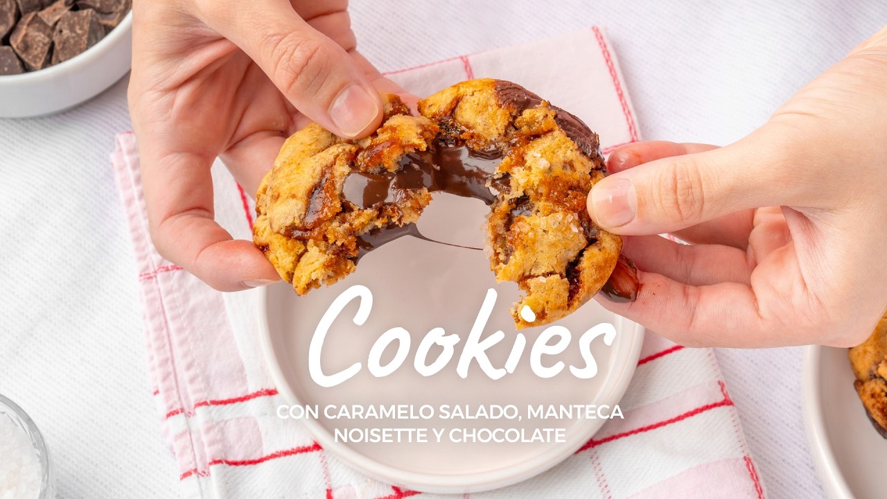 Cookies con Caramelo salado, Manteca noisette y Chocolate