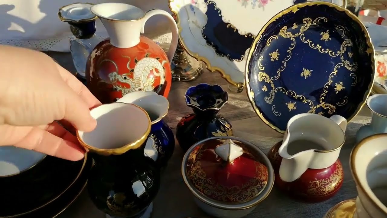 НОВЫЙ ПОХОД на БАРАХОЛКУ в ГЕРМАНИИ! МНОГО КРАСИВОГО ФАРФОРА! ВИНТАЖЖНЫЕ ВЕЩИ в КОРОБКАХ!