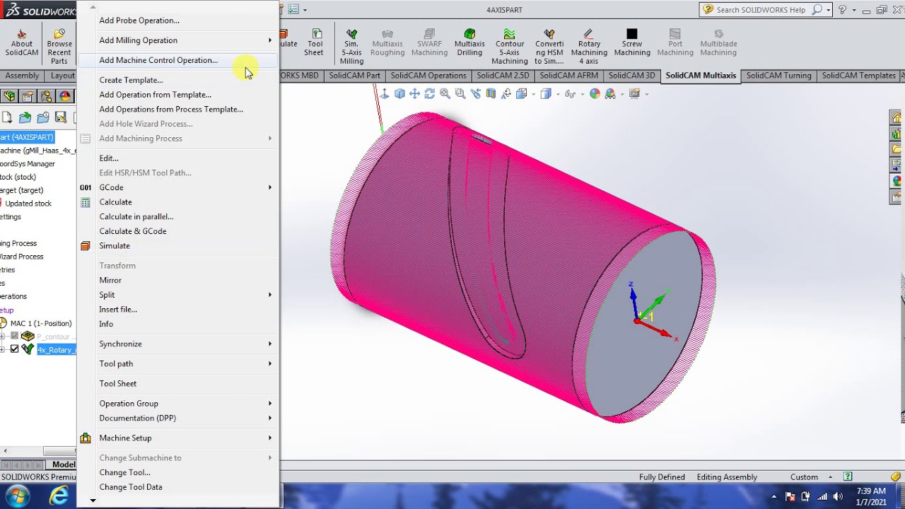 SolidCAM #ROTARY MACHINING 4 AXIS