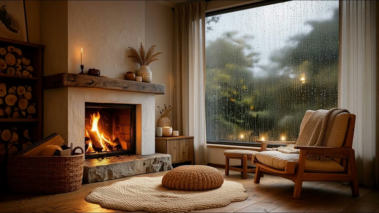 Cozy Fireplace Room Ambience