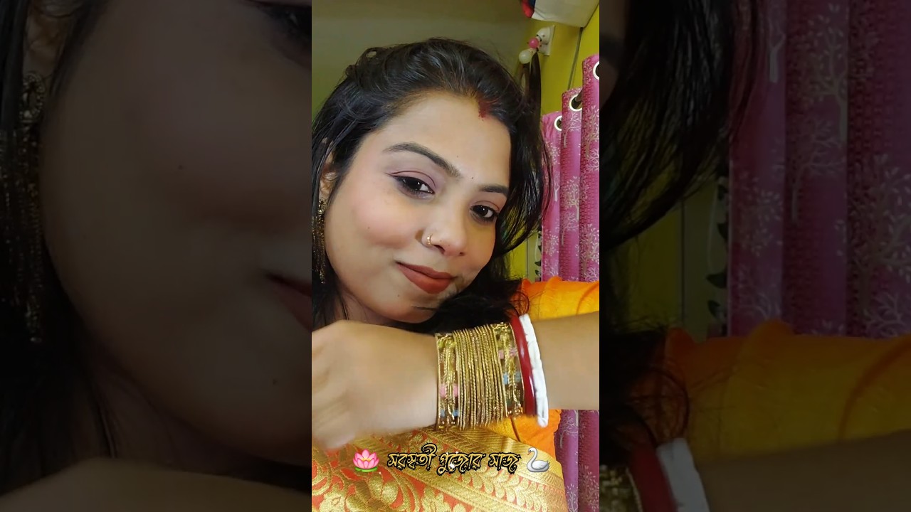 Saraswati Puja Look 1🪷🦢