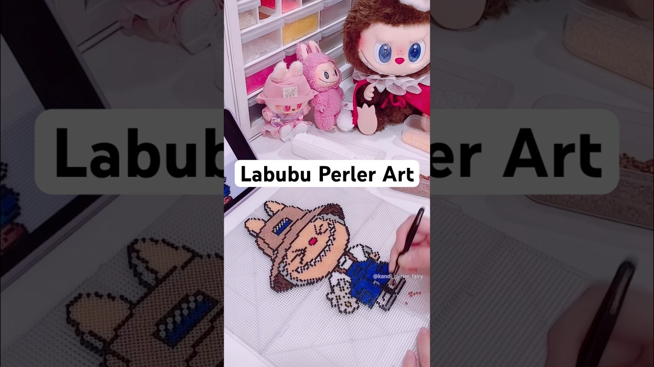 Labubu Perler Art (mini koraliki) Jeden koralik na raz!