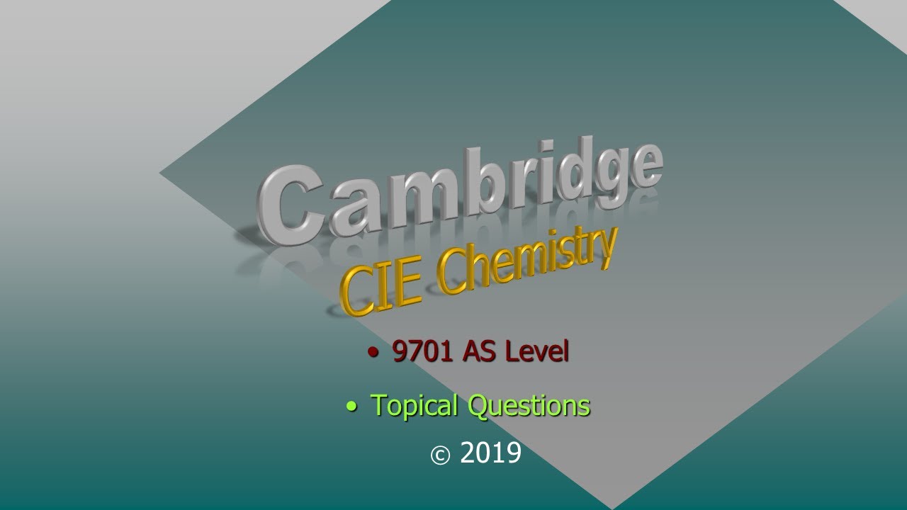 Chemistry AS - Atoms, molecules and stoichiometry