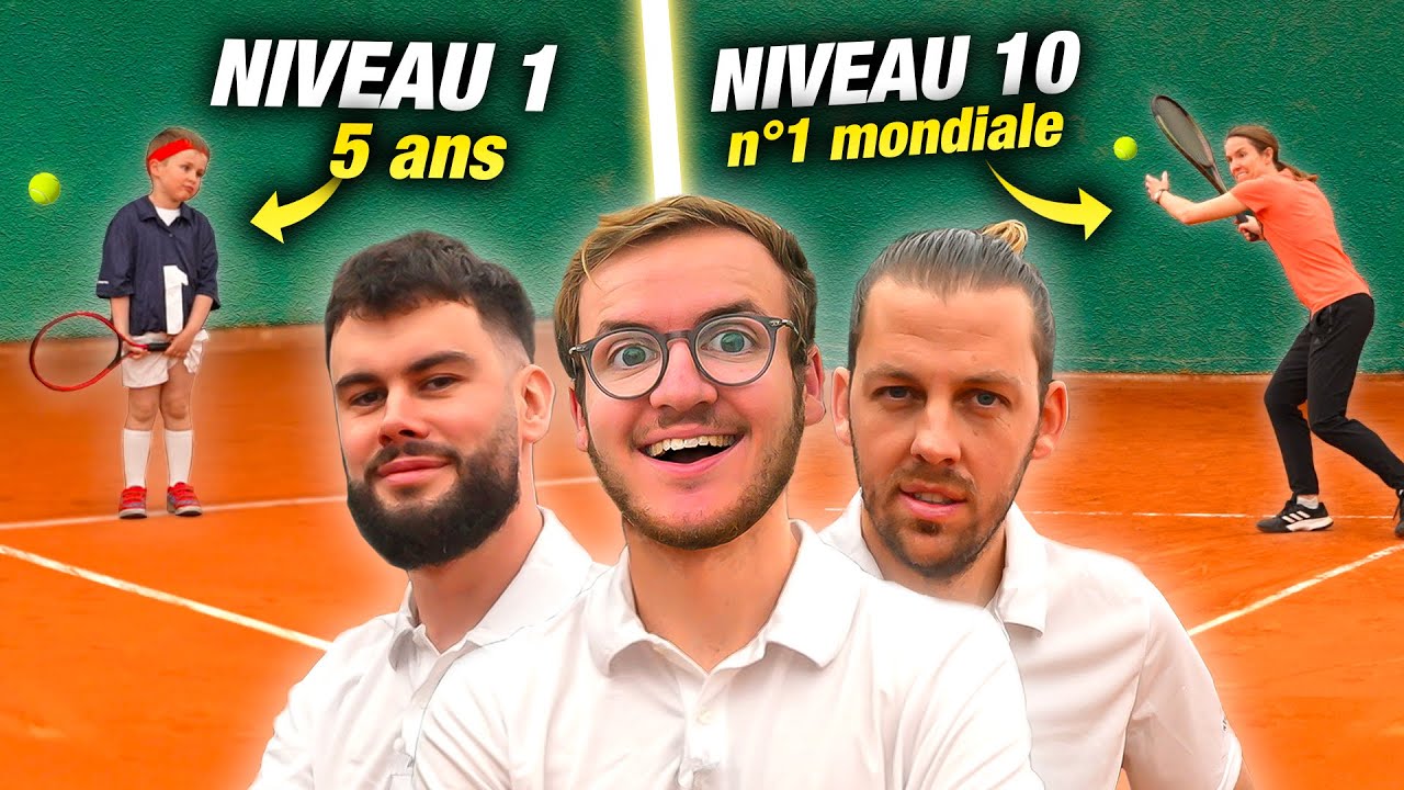 Affronter des joueurs de tennis du niveau 1 &agrave; 10 : qui les battra tous ?
