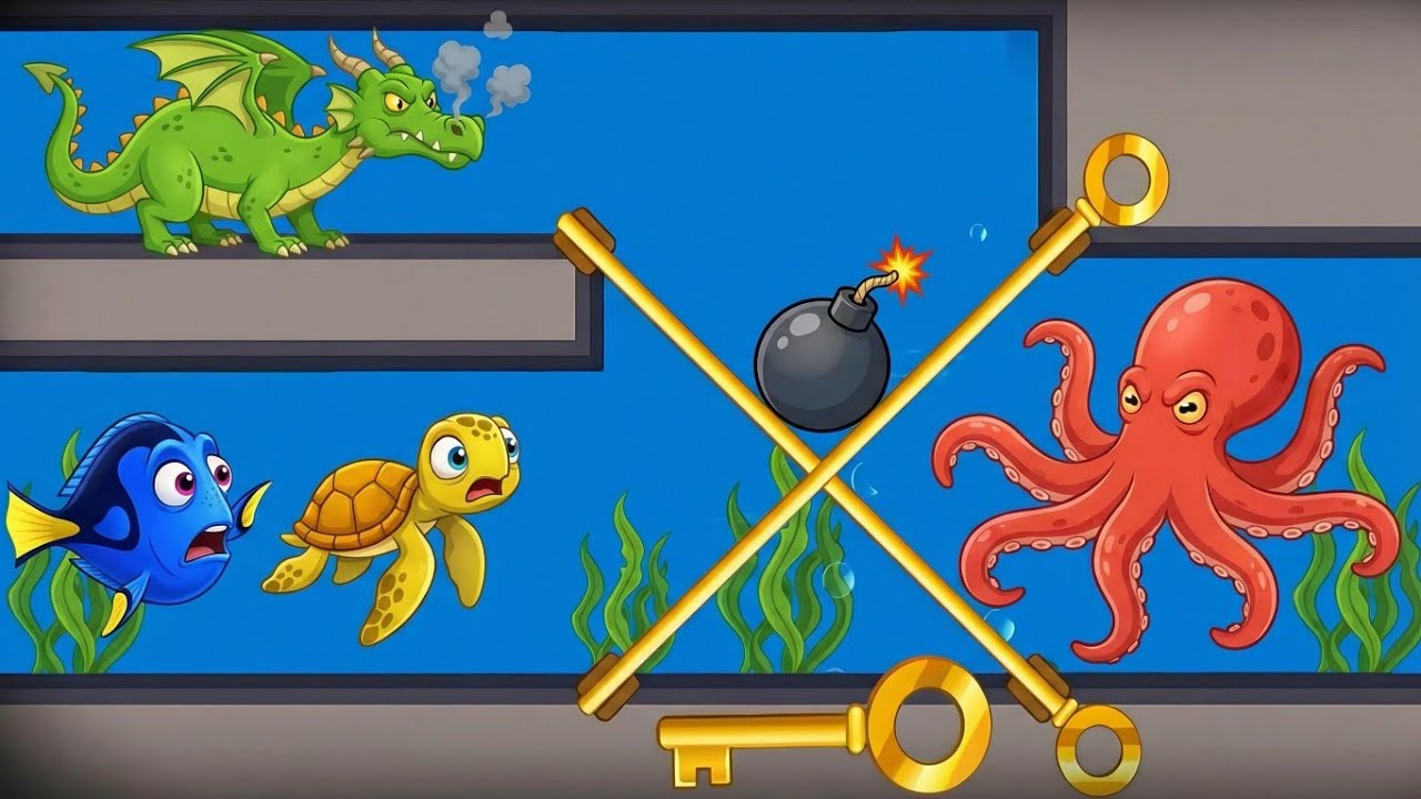 Save the Fish Game / Pull The Pin /Best Mobile Puzzle Game/ ios Android Gameplay Walkthrough /Part 9