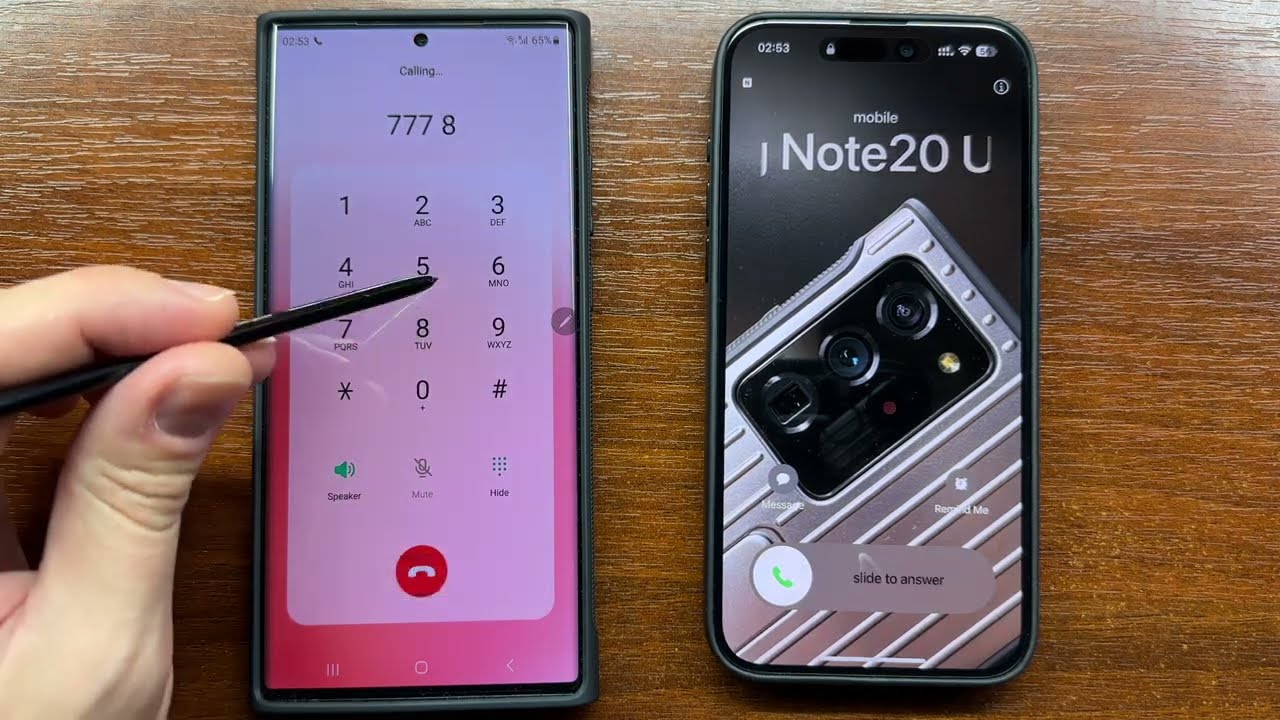 Samsung Note 20 Ultra vs iPhone 15 Pro Max Cellular & WhatsApp Outgoing & Incoming Calls