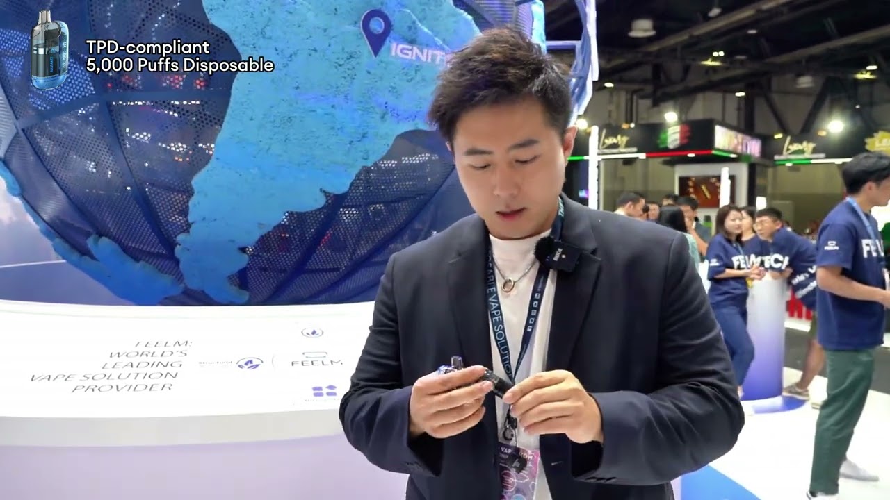 Rex (Ruotao) Zhang, SMOORE Strategy Director & FEELM Assistant President, talking about FEELM TANKER