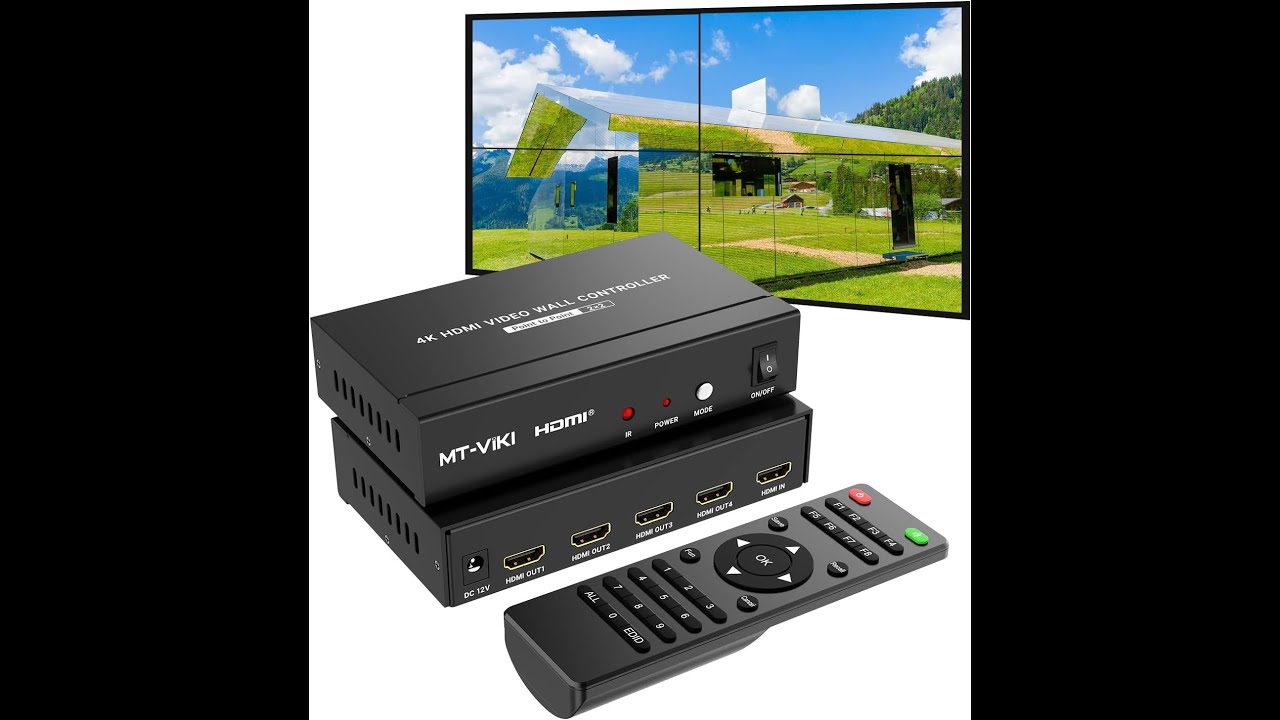 MT-VIKI 4K@60Hz HDMI Video Wall Controller 2x2, Point-to-point Display, No Wiring Consideration