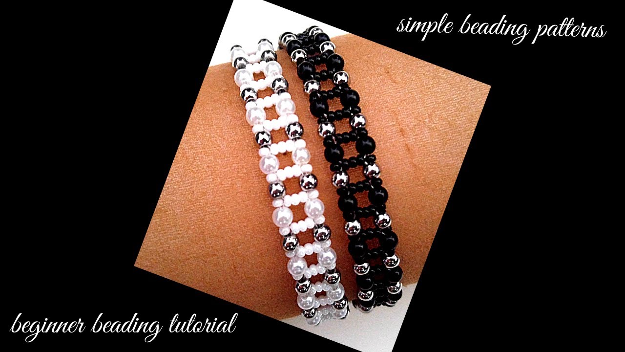 Beginner beading tutorial. Easy beading for DIY beaded bracelets. jewelry making