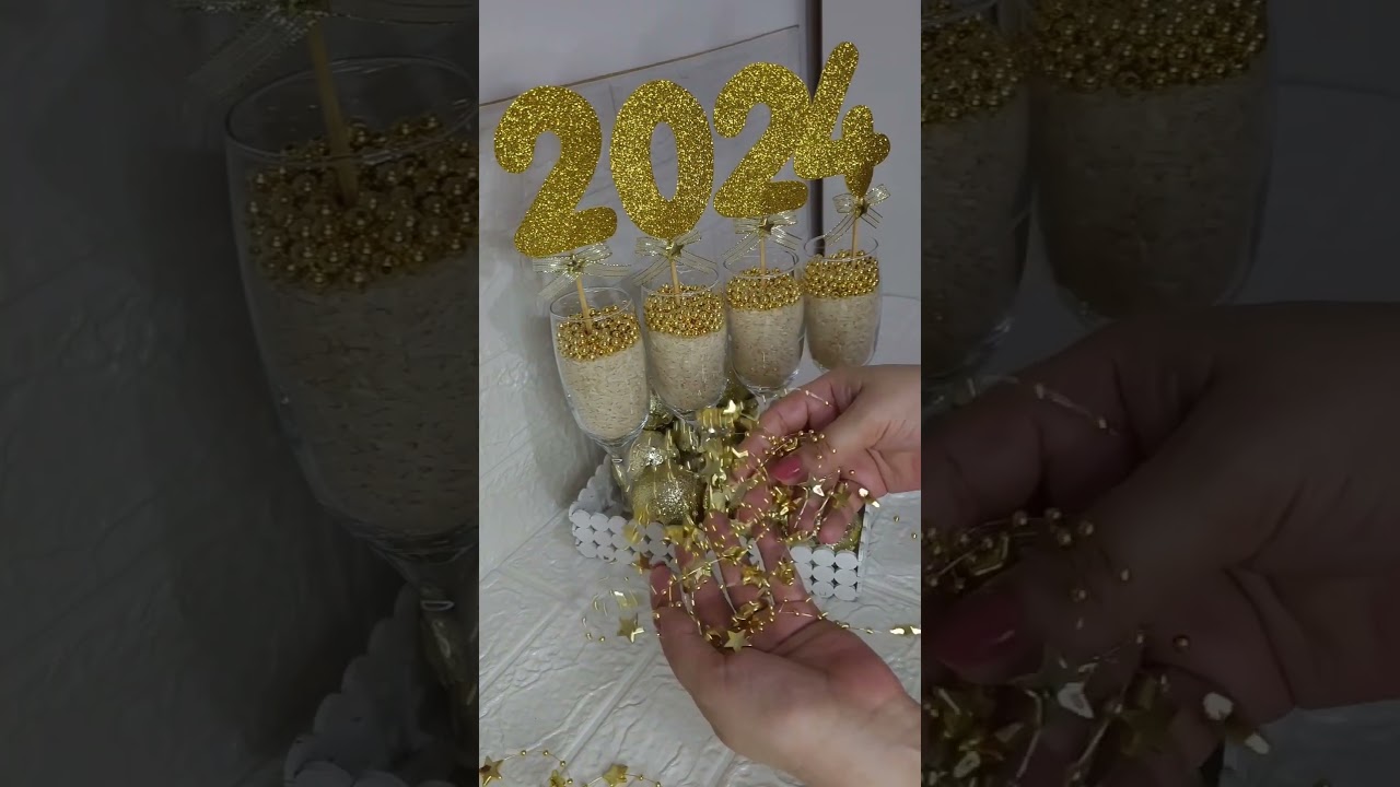 Dica de Decora&ccedil;&atilde;o f&aacute;cil para R&eacute;veillon #diy #reveillon #decora&ccedil;&atilde;o