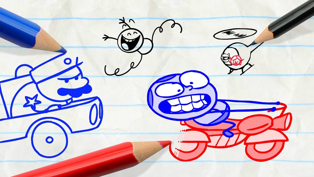 Pencilmation Transportation Compilation! Pencilamtion Cartoons