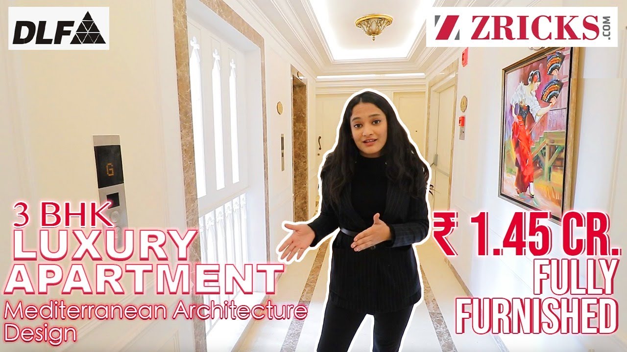 ₹1.50 Cr 😍 3 BHK Fully Furnished Luxury Apartment (1930 sqft) 🔥 Sample Flat ► DLF Sky Court, Gurgaon