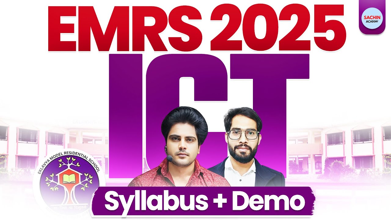 EMRS 2025 ICT Syllabus + Demo Class by Sachin Academy Live 2pm | Sanjeev Sir
