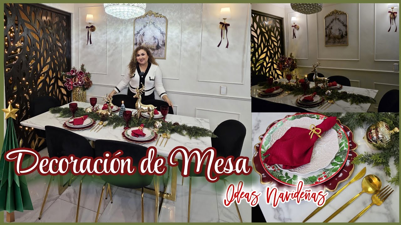 Ideas Navideñas✨️Mesa para Noche Buena ✨️ Recibe a tus invitados ésta Navidad 🎄