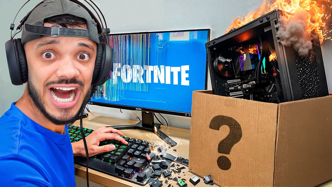 comprei uma CAIXA MISTERIOSA E VEIO UM COMPUTADOR