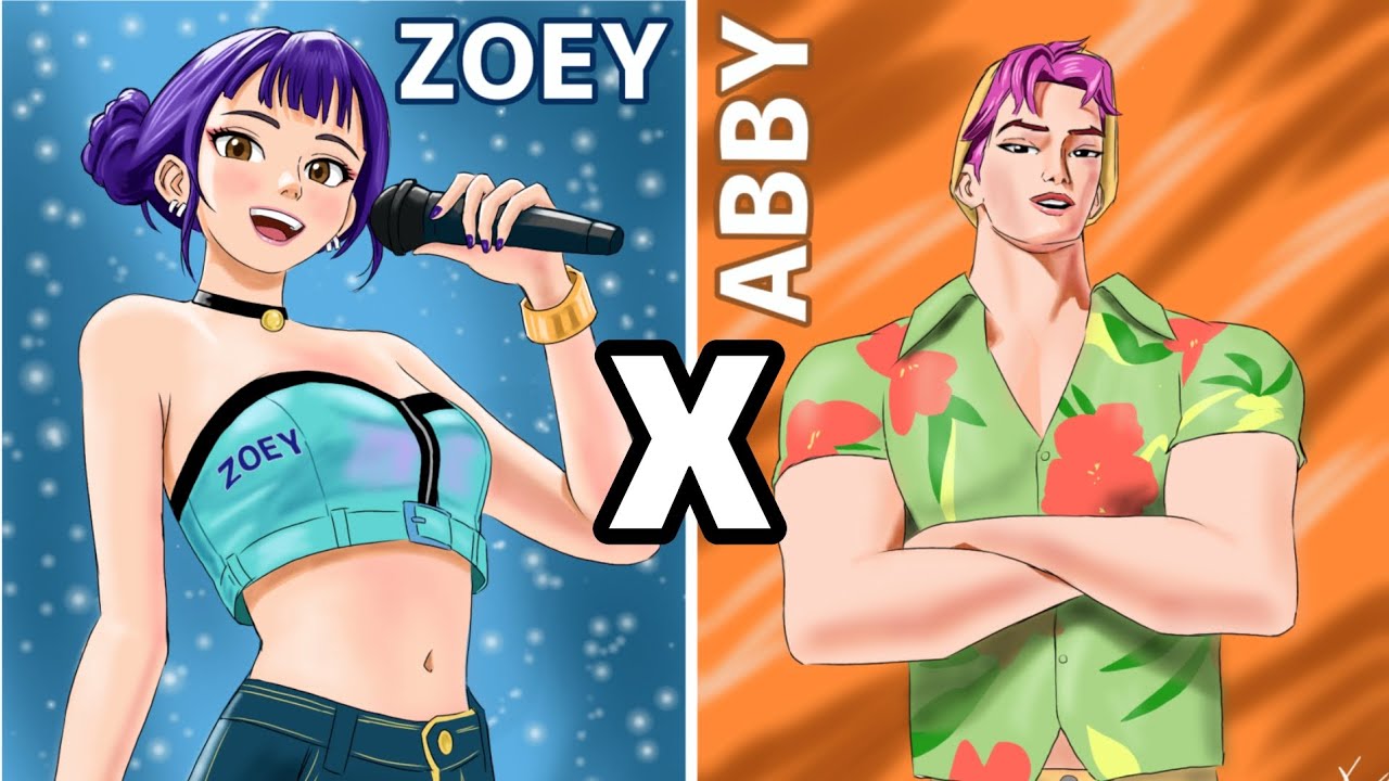 Drawing Zoey X Abby from KPop Demon Hunters 💙💜