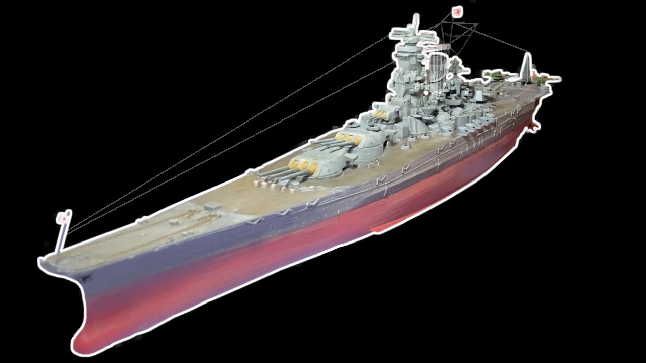 Maqueta de un Acorazado Yamato, escala 1:450 - Maquetas Hechas