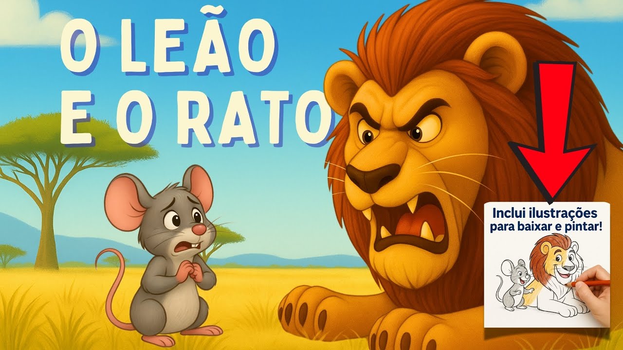 O Le&atilde;o e o Rato &ndash; Audiolivros Ilustrados do EducaKids 🦁🐭 #audiolivroinfantil