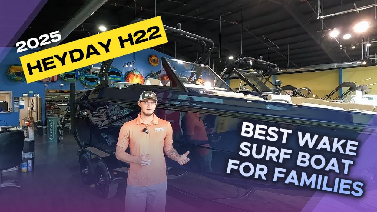 The Best Wake Surf Boat For Families - Heyday H22 #WakeSurfBoat #HeydayBoats