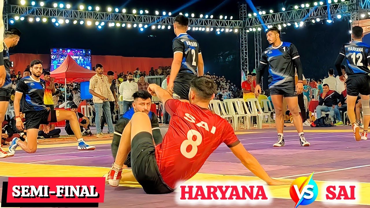 Semifinal Hariyana vs SAI Jr National Kabaddi Championship Hyderabad 2024 live