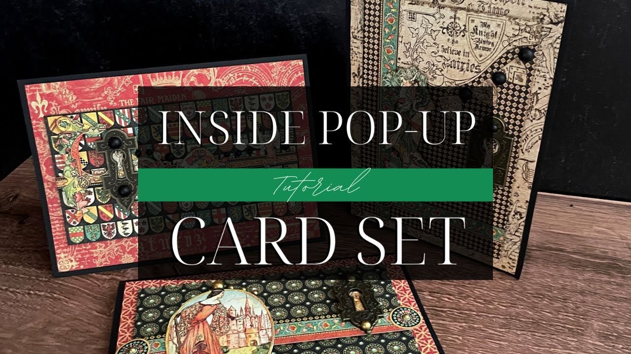 Inside Pop-Up Card Set Tutorial - Enchanted Forest - Graphic 45 Card Kit Vol 05 2023