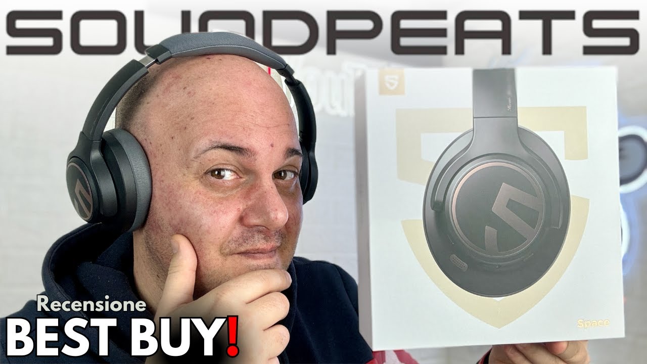 SoundPEATS SPACE Recensione - MIGLIORI CUFFIE BLUETOOTH OVER EAR 2024! BEST BUY MULTIPOINT con ANC!