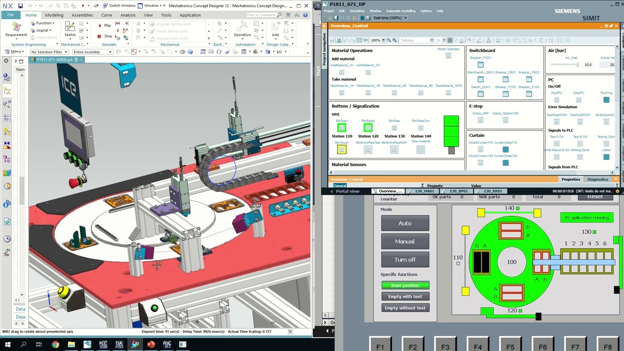 Virtual Commissioning NX MCD + SIMIT + PLCSIM Advanced 1/3