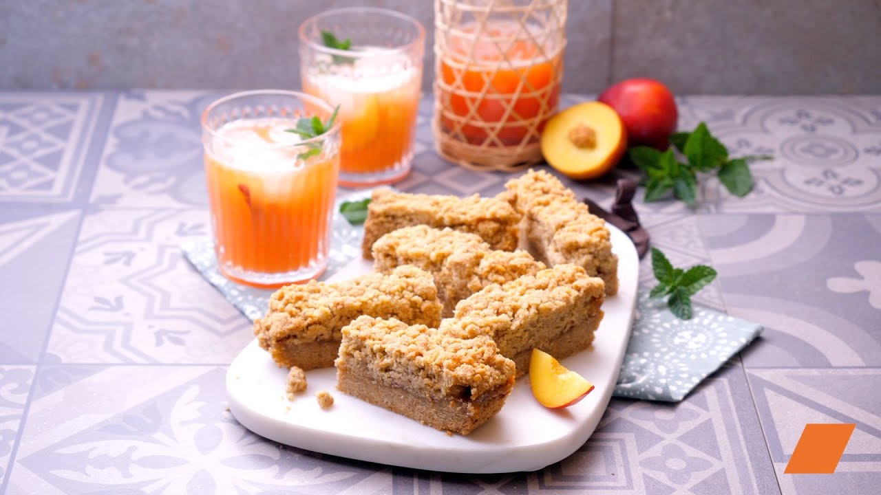 #Nectarine en 2 Déclinaisons : #Limonade & Barres de #Crumble 🍹🍰