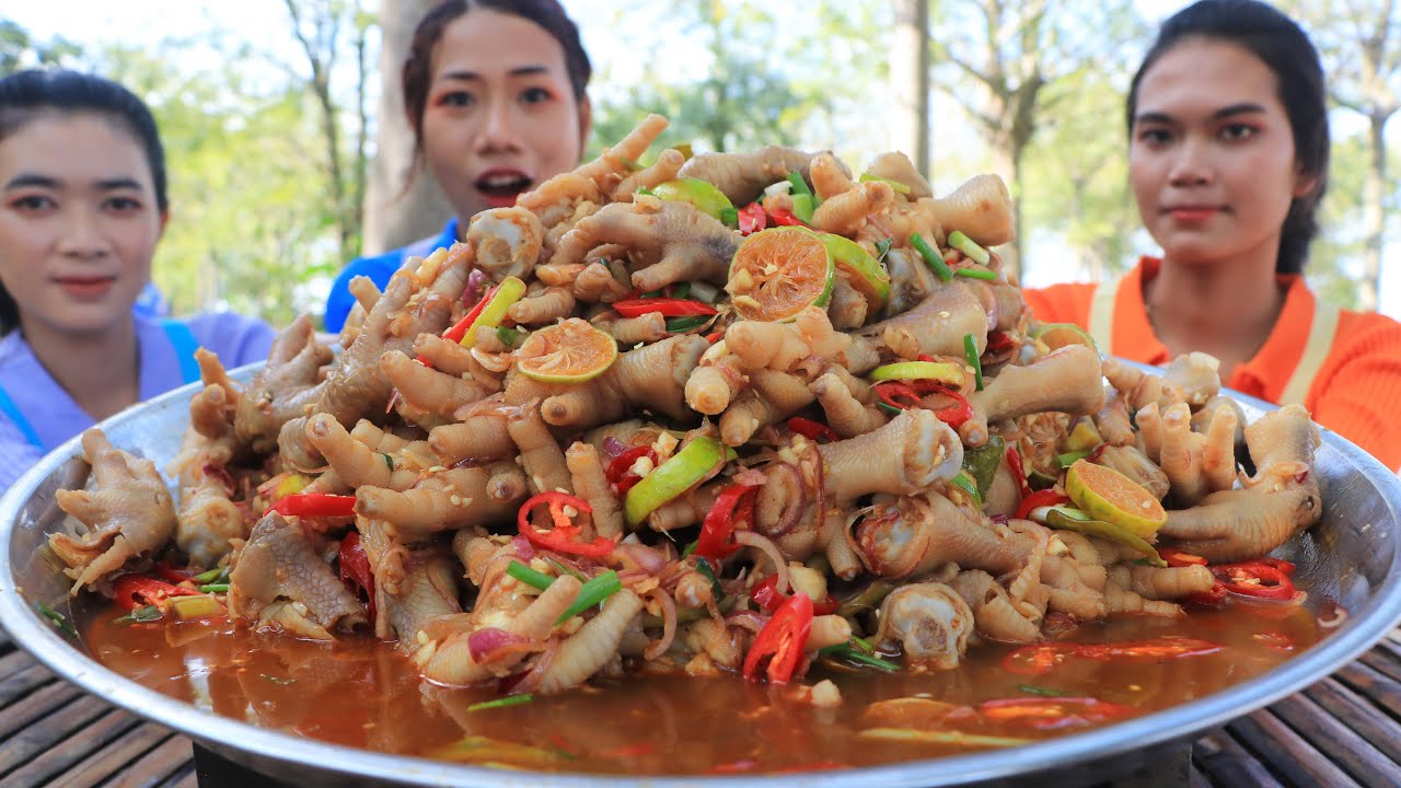 Yummy cooking chicken feet salad with fish sauce recipe - Chicken feet salad recipe