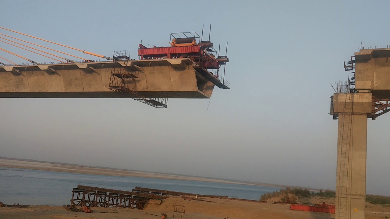 Ballia bridge towards completion (extradosed bridge India)