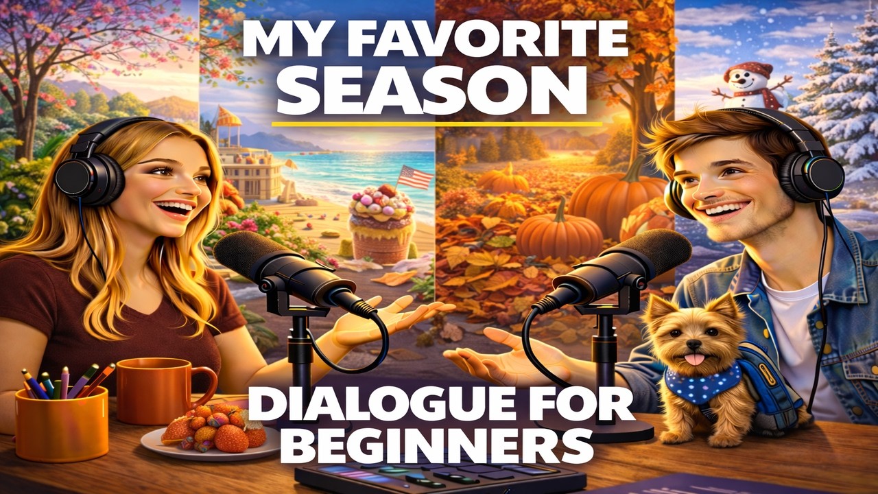 My favorite season - Easy English podcast  | Dialogue for learning english