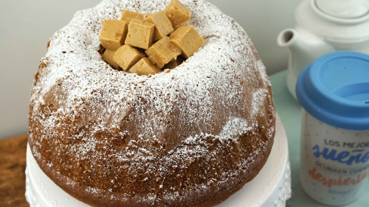 Bizcocho de turrón de jijona o bundtcake de aprovechamiento