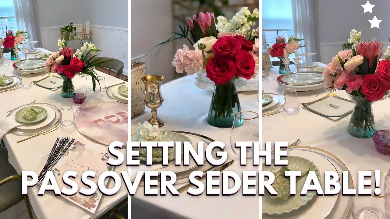 Passover Seder Table! Set the Table & Dining Room for Pesach Seder with Me!