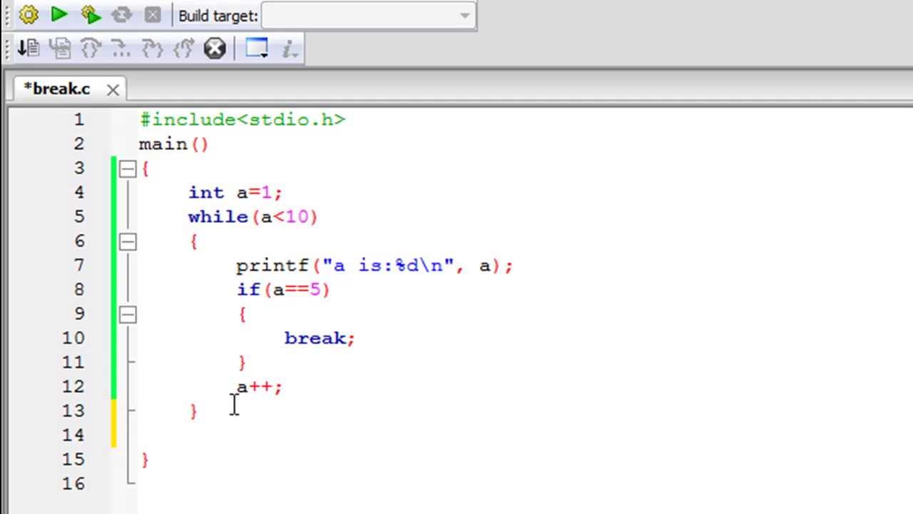 C Programming Tutorial - 40: The Break Statement