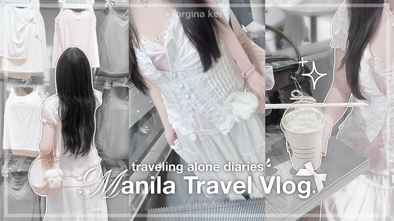 Manila travel vlog 𖦹🎐₊˚⊹ ࿔ travelling alone for the 1st time, shopping & eating | jorginakei