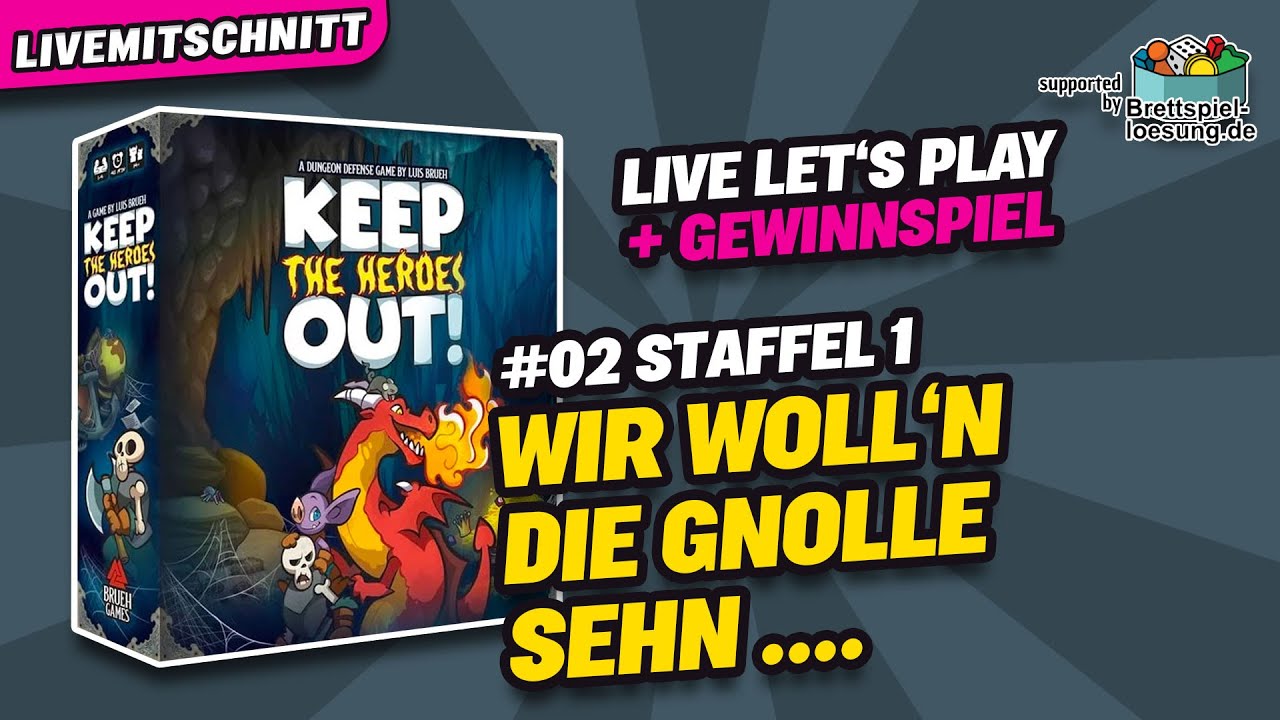 🗡️ Keep The Heroes Out 🛡️ Live Let's Play - Folge 2 - Staffel 1 - Brettspiel