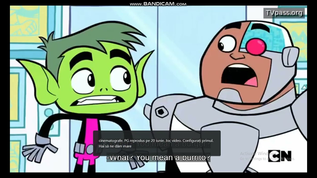 Teen Titans GO Intro Burger VS Burrito Cartoon Network Pastel Ident USA Airing