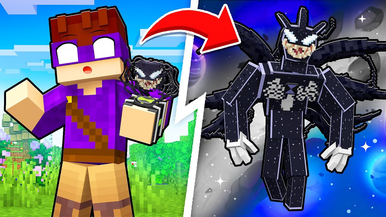 JOGANDO com OMNITRIX do VENOM no Minecraft!