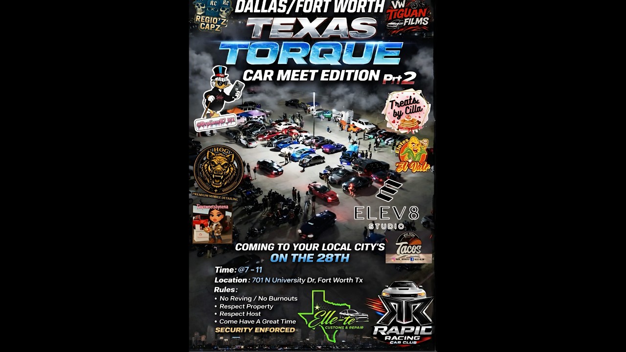 Texas Torque Car Meet 2026 Ft Worth Tx