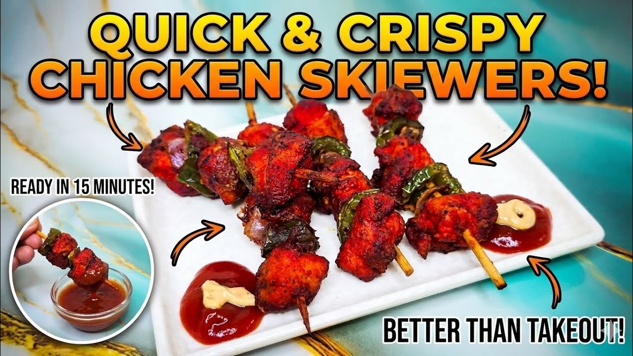 Market Jaisa Chicken Skewers Ab Ghar Par – Super Crispy Recipe.#youtube#viralvideo#like#subscribe 