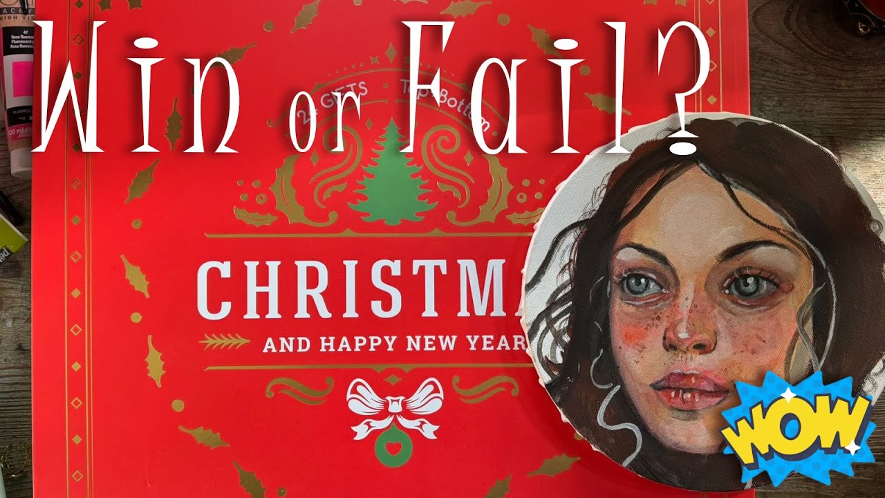 A Win or a Fail? Testing Acrylic Paints with Watercolor & Unboxing  an Art Advent Calendar
