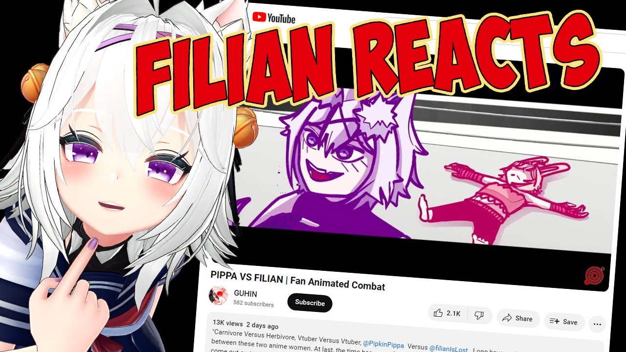 Filian Reacts to Her and Pippa's Animation from GUHIN