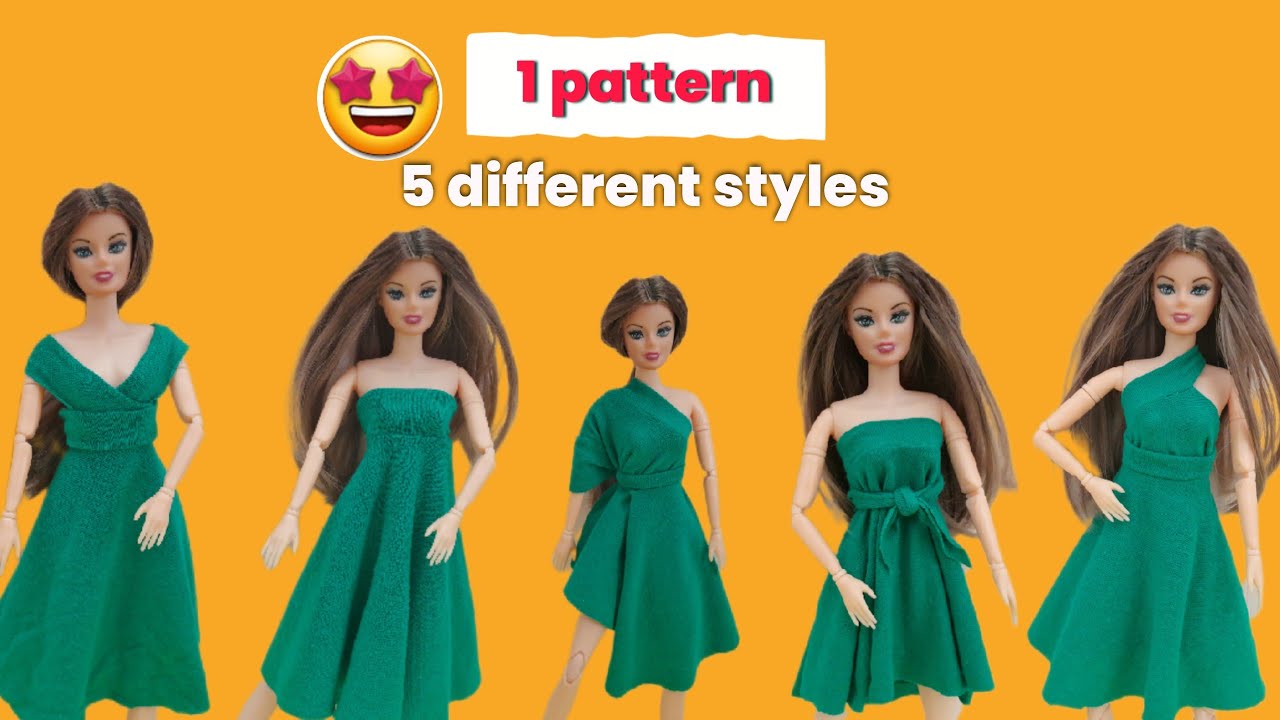 Barbie doll clothes making at home easy