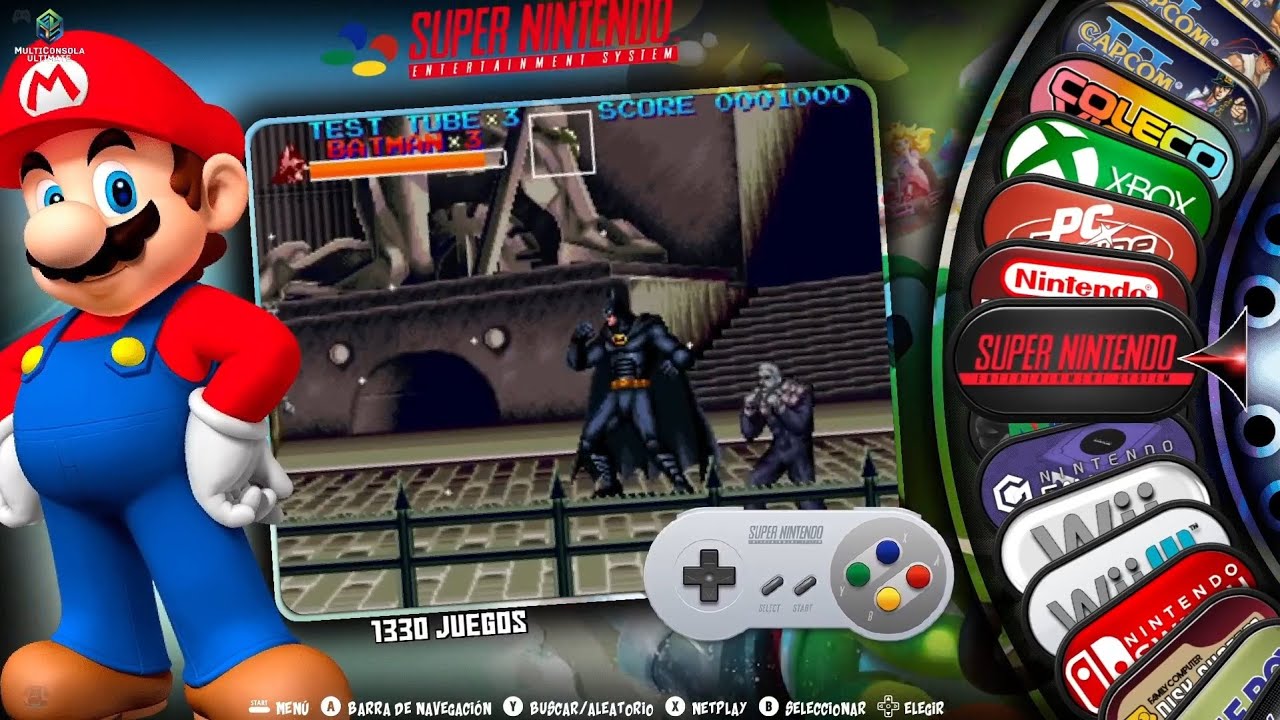1330 Juegos de Super Nintendo en Multiconsola ULTIMATE