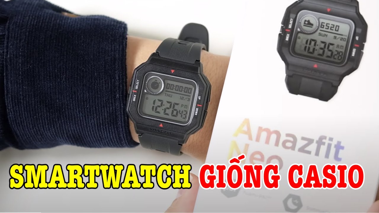 Mở hộp Amazfit Neo đồng hồ thông minh Pin 28 ngày, GIÁ SỐC hủy diệt CASIO?