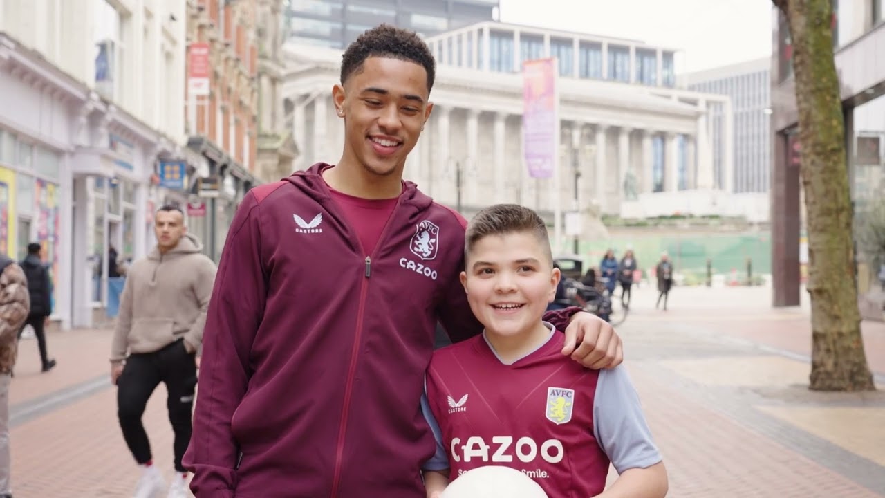 Luca meets Aston Villa's Jacob Ramsey, after medicines from plasma saved his life | NHS Give Blood